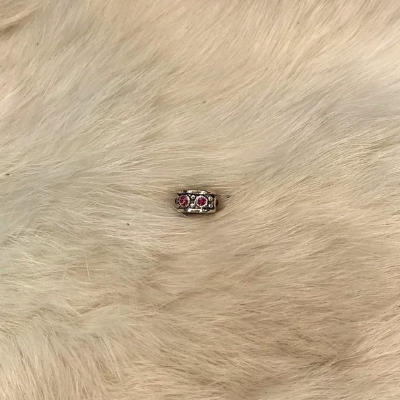 Pandora Sparkle Spacer Charm Bead Pink Silver 925 - Picture 6 of 6